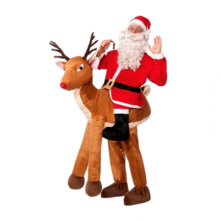 Santa Riding a Reindeer Adult Costume