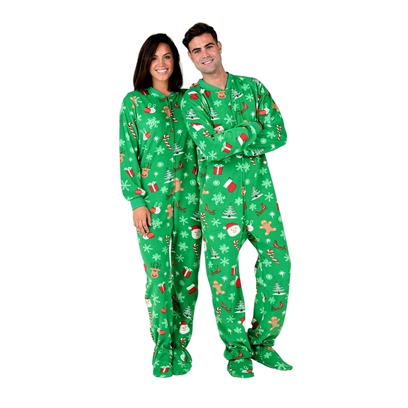 Footed Christmas Adult Pajamas
