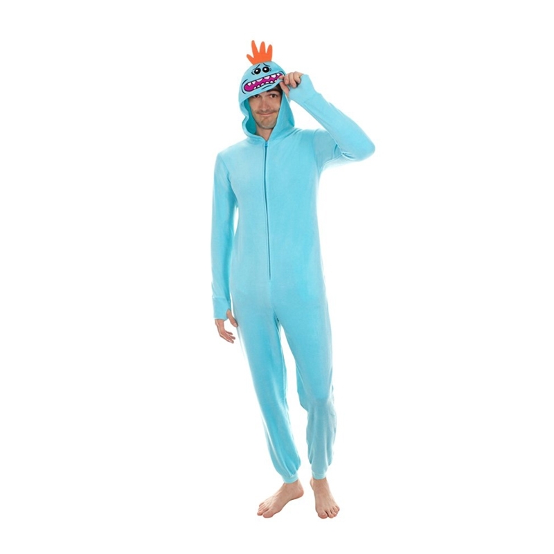 Rick and Morty Mr. Meeseeks Onesie Pajama with Butt Flap