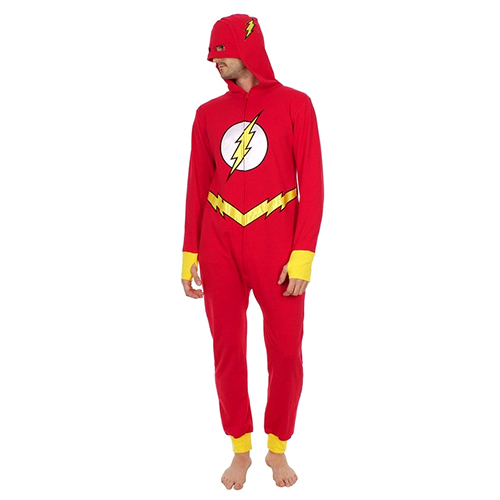The Flash Adult Hooded One Piece Pajama